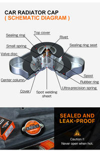 ฝาครอบหม้อน้ำ MASUMA MOX-201 พร้อมถังพักน้ำหล่อเย็น น้ำหนัก 0.9 กก./c O 16401-87712 K817-15-205 สำหรับ TOYOTA HONDA MAZDA SUBARU - Product Image 5