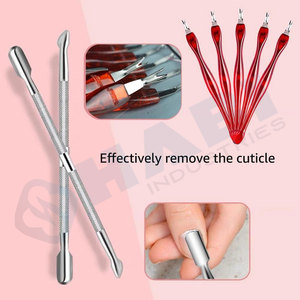 Recortador de cutículas, pinzas para uñas con empujador de cutículas, cortacutículas, raspador, lima de uñas de acero inoxidable, herramientas de belleza - Product Image 5