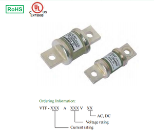 Fusible VICFUSE VTF Clase T 300/600VAC/DC y 1 a 1200A con certificación UL - Product Image 1