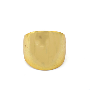 Brass <b>Dome</b> Chunky <b>Ring</b> 18k Gold Plated Minimalist Geometric Band Wholesale <b>Ring</b> - Product Image 1