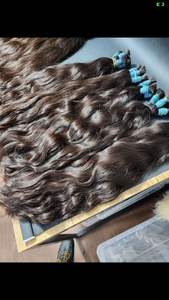 Cheveux brésiliens vierges non traités, tissage de cheveux Remy, cuticule alignée, 100g, double trame à la machine - Product Image 6