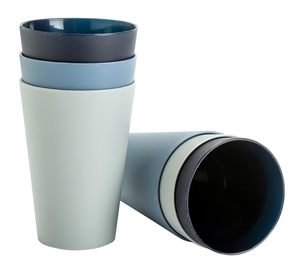 Ensemble de 6 verres à fête réutilisables en plastique (300 ml chacun) Verres colorés sans BPA, compatibles congélateur et lave-vaisselle, idéal pour les fêtes - Product Image 4