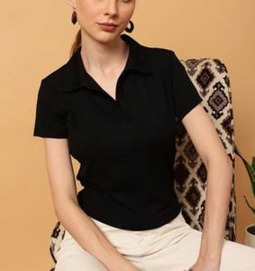 Camiseta Polo Personalizada con Logotipo para Mujer, Algodón Orgánico Sostenible, Tacto Suave, Cuello Clásico, Ropa Casual de Uso Diario - Product Image 4