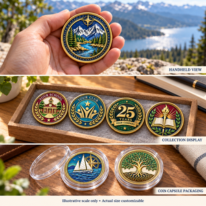 Pièces commémoratives personnalisées avec logo en relief, art métallique coloré, pour entreprises, écoles, clubs, collection de cadeaux commémoratifs - Product Image 3