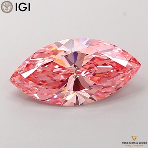 เพชรทรงมาร์คีส์ 3.01 กะรัต พร้อมใบรับรอง IGI เพชร CVD ผลิตในห้องปฏิบัติการ สีชมพูสดใส ระดับความสะอาด VVS2 เหมาะสำหรับทำเครื่องประดับ - Product Image 1