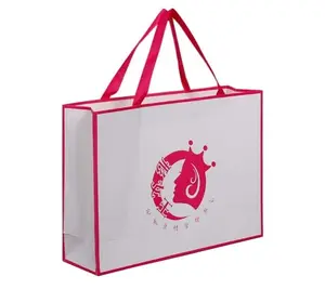 Custom abbigliamento di lusso al dettaglio borsa da imballaggio rosa borsa regalo Shopping sacchetti di carta con manici per i vestiti