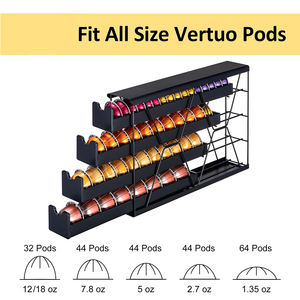 ที่วางเมล็ดกาแฟเข้ามุม4ชั้นทำจากโลหะบางอุปกรณ์จัดระเบียบกาแฟแคปซูลสำหรับใช้ในบ้านร้านกาแฟ - Product Image 3