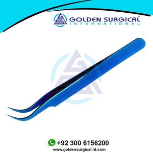 Pro Fine pointe incurvée en acier inoxydable cils sourcils pince à épiler Non magnétique beauté Nail Art bricolage outil pour maquillage Design suisse - Product Image 2