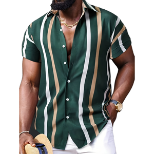 Chemise décontractée à manches courtes personnalisée pour homme, chemise boutonnée imprimée, chemise d'été légère, à porter au quotidien - Product Image 6