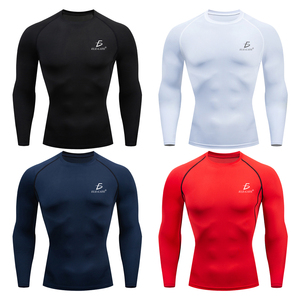 Magliette da Palestra a Compressione Traspiranti a Maniche Lunghe XXL per Uomo - Product Image 2