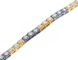Chaîne de tennis en diamant Moissanite de luxe glacé en argent sterling 925 Hip Hop collier multicolore pour hommes femmes - Product Image 2