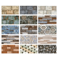 Carreaux de sol en céramique modernes, surface brillante antidérapante numérique, 300x600 mm, épaisseur 8-10 mm, adhésifs, extérieur, cuisine, salle de bain, école