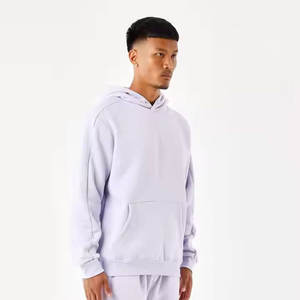 Sudadera con capucha de lana de algodón 100% de ajuste Regular personalizado de alta calidad para hombre patrón liso teñido estilo callejero moda invierno al aire libre - Product Image 2