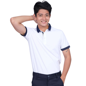 เสื้อโปโลสำหรับผู้ชายเสื้อโปโลแบบผ้ายืดความชื้นชุดเครื่องแบบผู้หญิงคุณภาพสูงผลิตในเวียดนาม - Product Image 1