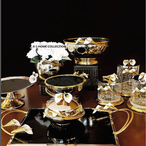 Bandeja de Madera de Diseño de Alta Calidad para Servir Aperitivos, con Asa de Metal de Aluminio, Exportador, Hecha a Mano, de Acacia - Product Image 5