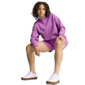 Sudadera y Pantalones Cortos de Algodón 100% con Cuello Redondo y Logotipo Personalizado Bordado para Mujer, Invierno 2026, OEM - Product Image 2