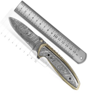 DD-FK-561เหล็กดามัสกัสพับได้สำหรับ EDC กลางแจ้งล่าสัตว์และตั้งแคมป์เครื่องมืออเนกประสงค์ - Product Image 3