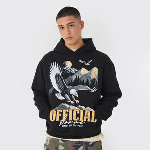 Sudaderas con Capucha Estampadas en DTG 100% Algodón, Última Llegada 2026, Sudaderas de Invierno para Hombre, Gruesas, con Estampado en Relieve - Product Image 1