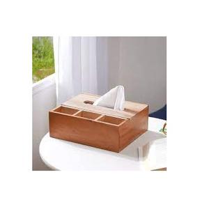 กล่องไม้พร้อมทิชชู่,กล่องไม้อเนกประสงค์สำหรับใช้ในบ้านสำนักงานร้านอาหารกล่องไม้ - Product Image 4