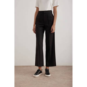 Pantalon large taille haute en crêpe pour femme, infroissable et respirant - Product Image 4
