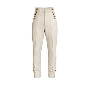 Reproduction de pantalon de guerre napoléonien, design de style historique avec surpiqûres détaillées, coupe confortable pour un usage quotidien, pantalon napoléonien. - Product Image 1