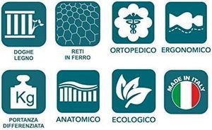 Cama de Madera de Haya Evergreenweb, Individual, Doble, King Size, Fabricada en Italia, Patas Extraíbles Reforzadas con Acero para Camas y Colchones - Product Image 4