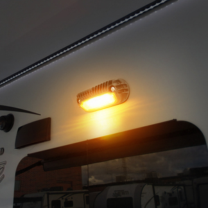 RV bên ngoài đèn <span class=keywords><strong>LED</strong></span> 1600lm, <span class=keywords><strong>2</strong></span> màu 12V RV <span class=keywords><strong>LED</strong></span> porch ánh sáng Nhôm Cơ sở, <span class=keywords><strong>Led</strong></span> chiếu sáng cảnh cho rvs Trailer cắm trại - Product Image 5