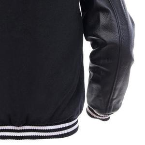 Vestes de baseball de bonne qualité pour hommes avec manches en cuir vente en gros de veste universitaire de baseball matelassée coupe-vent en cuir à manches longues - Product Image 6