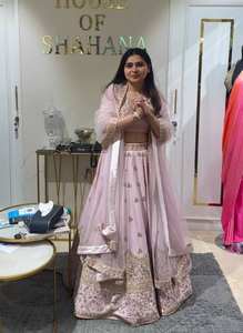 ชุดเดรสปาร์ตี้งานแต่งงานด้วยผ้าไหมสำหรับผู้หญิงปักลายลูกพีชสีชมพูอ่อน - Product Image 6