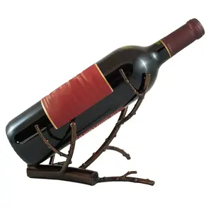 Porte-bouteille de vin en forme d'arbre de conception supérieure porte-bouteille de vin en fer forgé porte-bouteille de vin élégant décoratif au meilleur prix