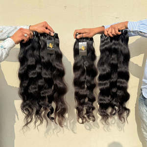 Paquetes de Cabello Humano Natural con Cierre, Paquetes de Cabello Humano Ondulado Profundo y Húmedo, Paquetes de Cabello Humano Ondulado Indio Temple - Product Image 2