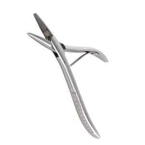 Plier Beading 7 Inch Long <b>Tape</b> in Flat Press Premium Top Quality Hair Extension Pliers Single Spring Ring Link - Product Image 4