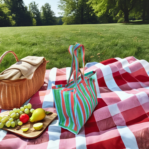 Bolsas de compras de nylon Plástico de polipropileno reciclado sostenible Reciclado Hecho India-Opciones a granel PP tejido grande ecológico - Product Image 1