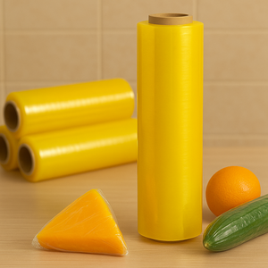 Film d'emballage alimentaire personnalisé transparent en PVC pour supermarché utilisation domestique dans les restaurants avec rouleau d'emballage durable à haute élasticité - Product Image 6