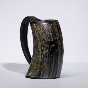 AUTHENTIQUE Meilleure Qualité Eau Naturelle Corne de Buffle Chope Poli Style Animal Viking Sculpture Tasse Bière Décoration - Product Image 1