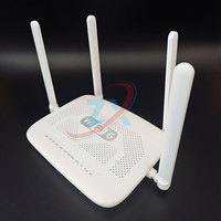 F890L GPON ONT ONU WiFi 6 Terminal de Fibra Óptica con 4 Antenas, 4GE, Puerto de Voz y CATV, Doble Banda, Equipo de Acceso a Banda Ancha FTTH