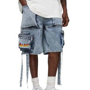 Nouveaux shorts cargo pour hommes, mode streetwear, vêtements d'extérieur, écologiques, respirants, séchage rapide, confortables, multi-poches, personnalisables - Product Image 1