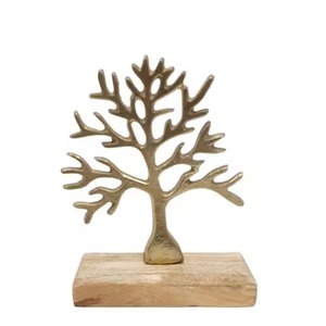 Ensemble de sapin de Noël en métal doré avec étoile verte en haut, décoration de table pour les fêtes d'hiver, élégante décoration festive pour la maison - Product Image 6