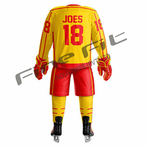 เสื้อเจอร์ซีย์เล่นฮ็อกกี้น้ำแข็งพิมพ์ลายดิจิทัลแบบระเหิดผ้าฝ้ายตามสั่ง - Product Image 2