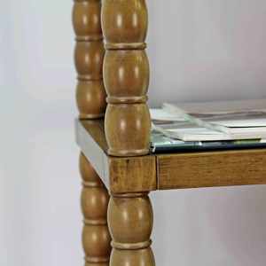 Bibliothèque élégante traditionnelle écologique et durable en bois massif à cinq niveaux pour chambre à coucher salle à manger hôtel salon meubles à usage domestique - Product Image 3