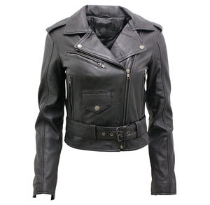 Veste en cuir et fourrure pour femmes, coupe ajustée, doublure en fourrure de haute qualité, vêtement d'extérieur tendance, fabriqué par un fournisseur pakistanais - Product Image 3