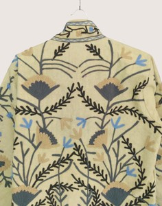 Veste en velours brodée de style chinois CVR, bohème, écologique, style Suzani, col rond, manches longues, grande taille, pour femmes, hiver - Product Image 2