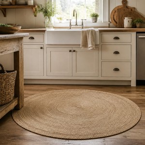 <span class=keywords><strong>Tapis</strong></span> rond en jute pour animaux <span class=keywords><strong>de</strong></span> compagnie, tissé plat, antidérapant, style bohème, lavable et résistant aux taches, décoration écologique pour la maison - Product Image 3