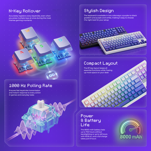 คีย์บอร์ดไร้สายสำหรับเล่นเกม Proove Gaming <span class=keywords><strong>Rampage</strong></span> - Product Image 3