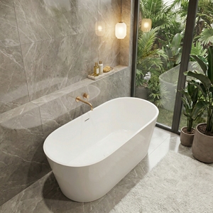 Baignoire autoportante Salvere FW-7712-67 - Moderne, durable, écologique, ovale, en acrylique, pour usage intérieur - Product Image 6