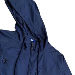 Ensemble Jogging Coupe-Vent à Séchage Rapide pour Hommes Bleu Marine Deux Pièces Deux Poches à Fermeture Éclair Respirant Coupe-Vent Écologique - Product Image 4