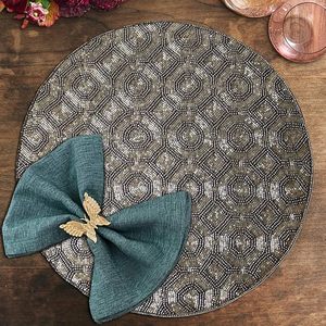Best Luxury Glass <b>Beaded</b> Tableware Decorative Stylish Elegant <b>Placemat</b> for Parties and Functions or As a Stylish Gift - Product Image 4