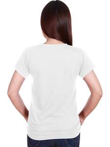 Camiseta Formal de Alta Calidad y Sostenible para Mujer, OEM/ODM, Venta al por Mayor, Manga Corta, Algodón Orgánico, Personalizable, Lisa - Product Image 2