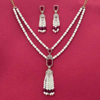 Ensemble de pendentifs en ambre américain fait main, bijoux vintage de mode d'Inde avec placage bicolore pour mariage et fiançailles