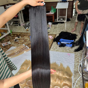 Vente en gros vendeurs de cheveux vierges 12A os droit vietnamien double tirage cuticule alignée paquets de cheveux humains 100% bruts vierges - Product Image 1